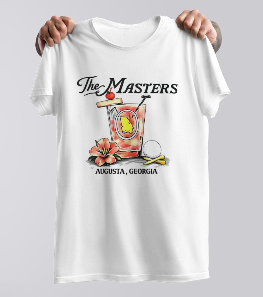 The Masters Tournament Augusta Georgia 2026 Cocktail Floral Map T-Shirt