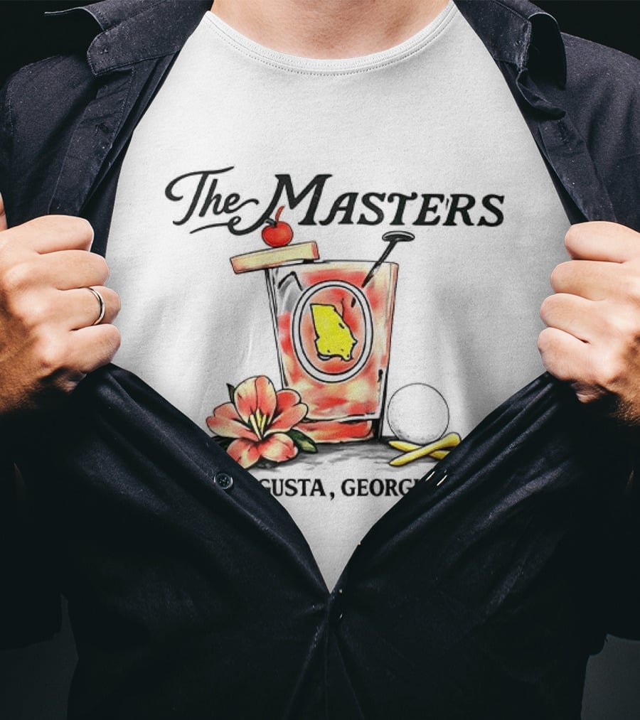 The Masters Tournament Augusta Georgia 2026 Cocktail Floral Map T-Shirt