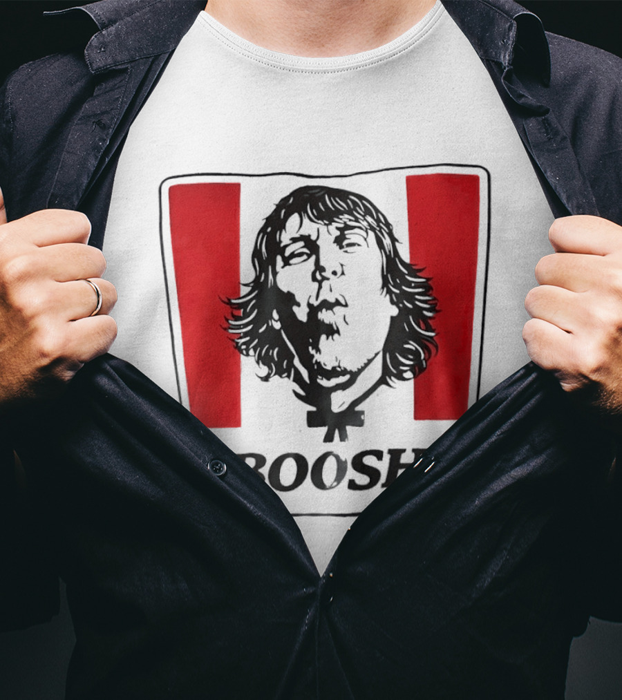 The Mighty Boosh Boosh Face Red Stripes T-Shirt