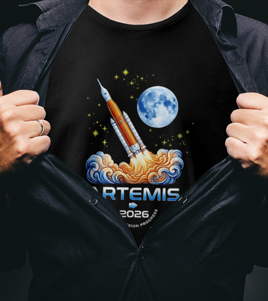 Artemis II 2026 NASA Moon Rocket Launch Space Program T-Shirt