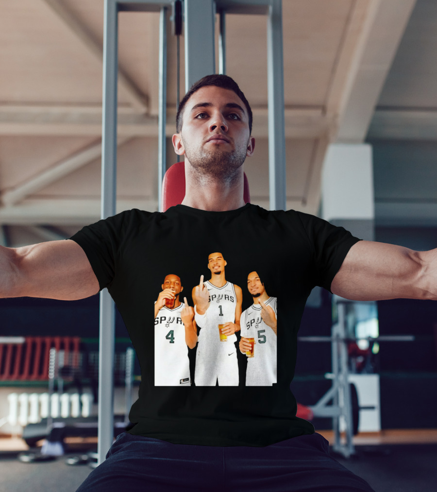 San Antonio Spurs Trinity Beers And Middle Finger Gesture T-Shirt