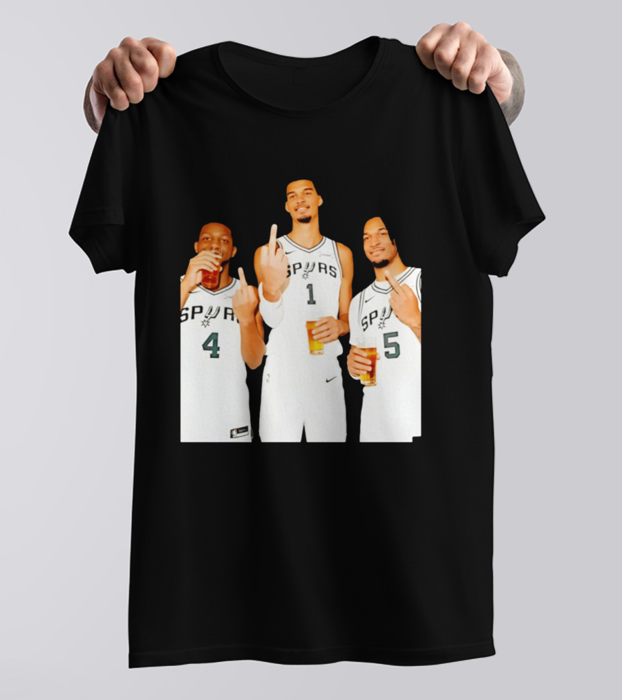 San Antonio Spurs Trinity Beers And Middle Finger Gesture T-Shirt