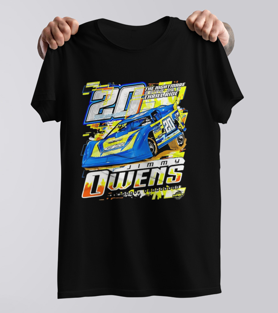 Jimmy Owens Racing 20 Nightmare Going On A Thrill Ride T-Shirt