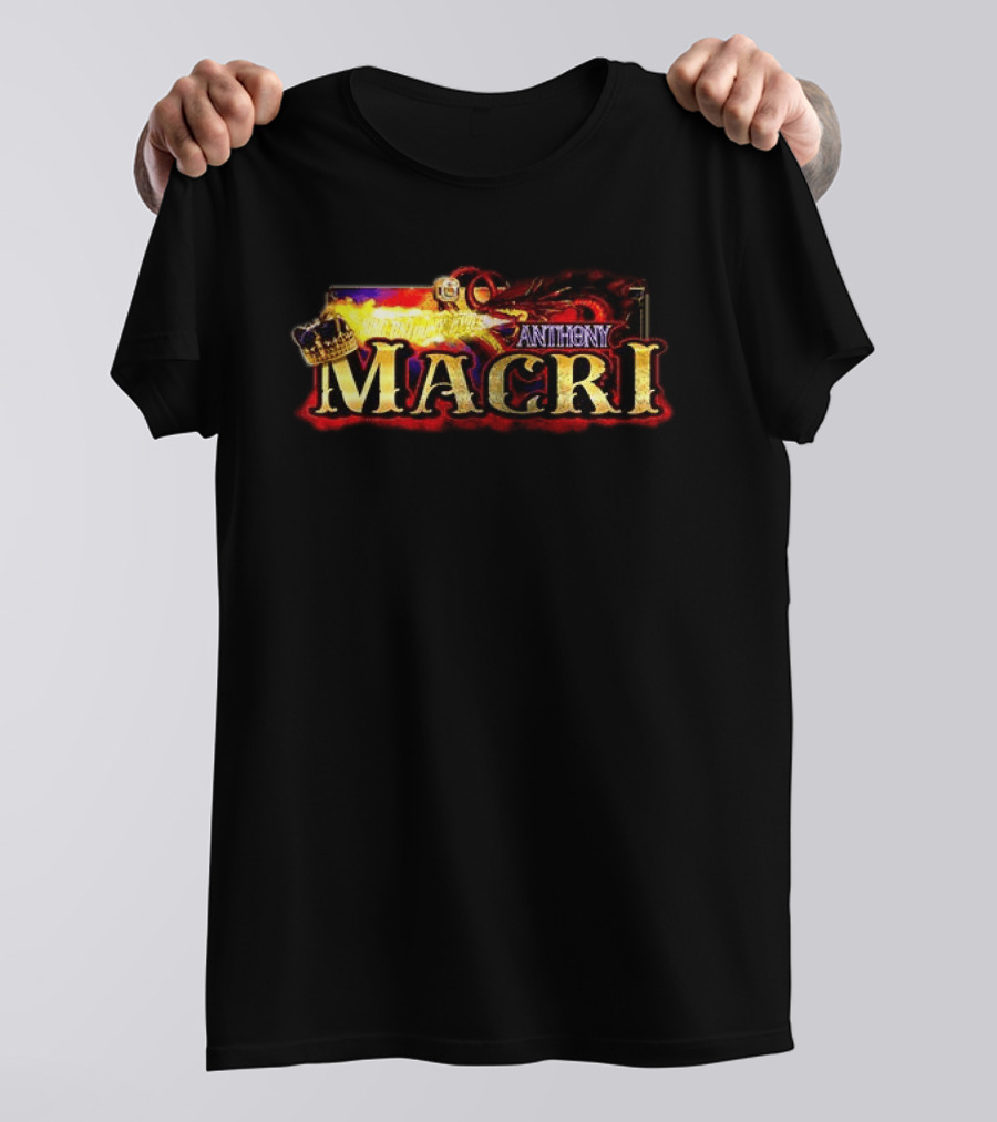 Anthony Macri XVII Racing King With Crown And Flames T-Shirt