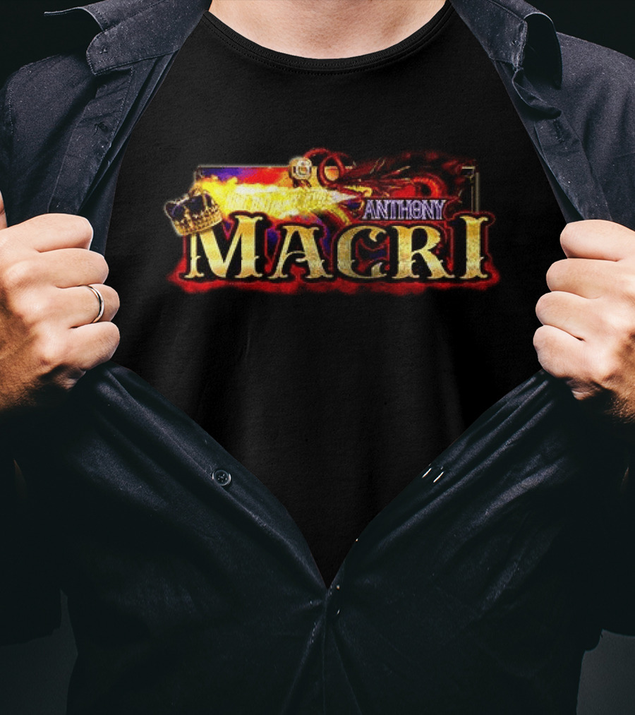 Anthony Macri XVII Racing King With Crown And Flames T-Shirt