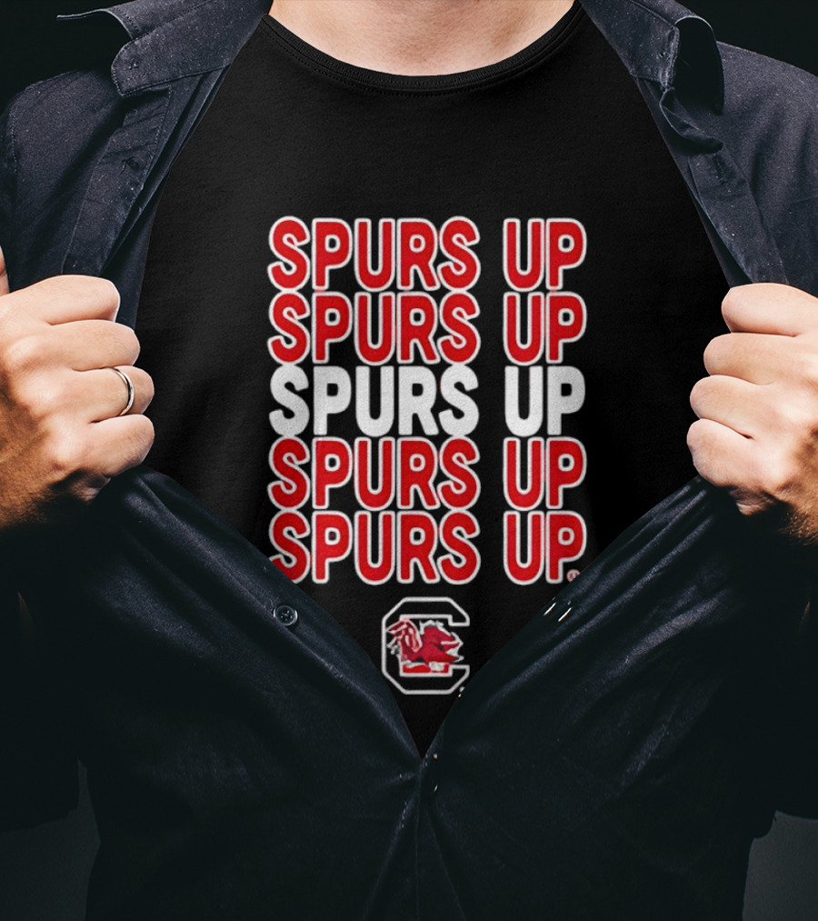 Spurs Up South Carolina Gamecocks C Logo Repeated T-Shirt