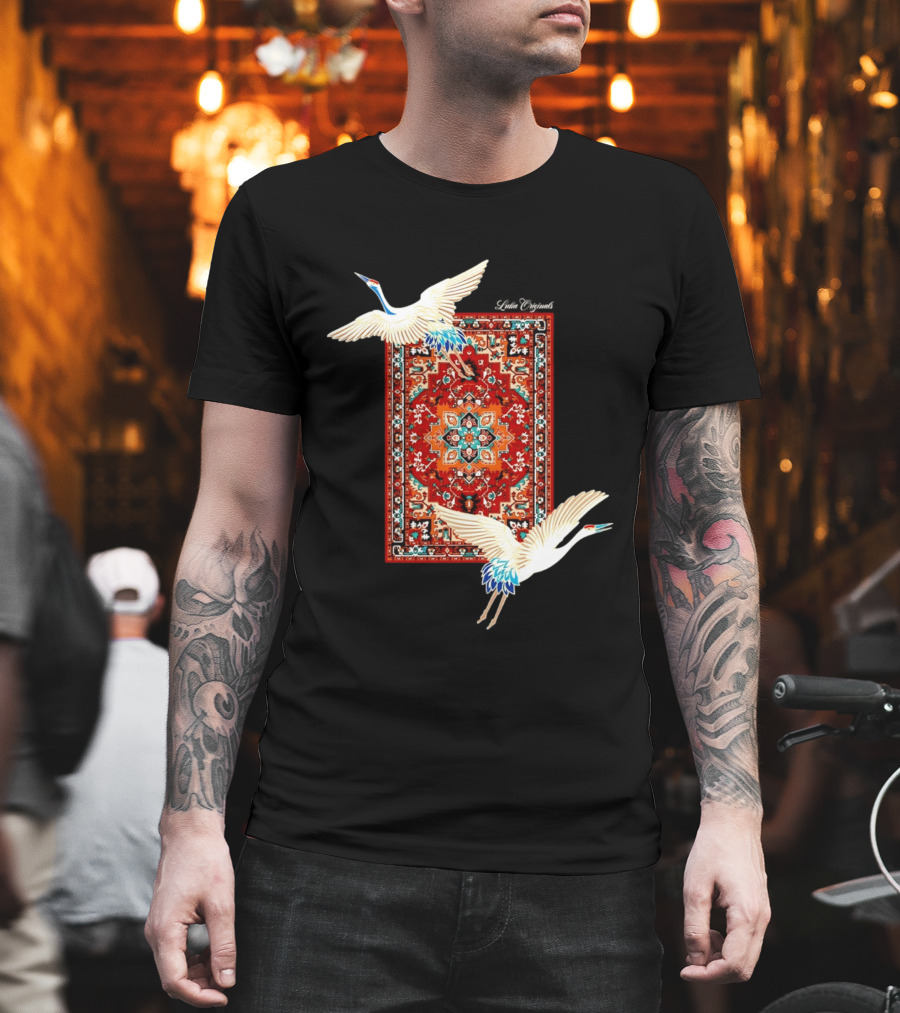 Fly Your Own Way Oriental Crane Carpet T-Shirt