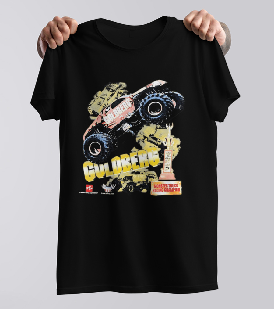 GOLDBERG Monster Truck Racing Champion Trophy SFX Block Party T-Shirt