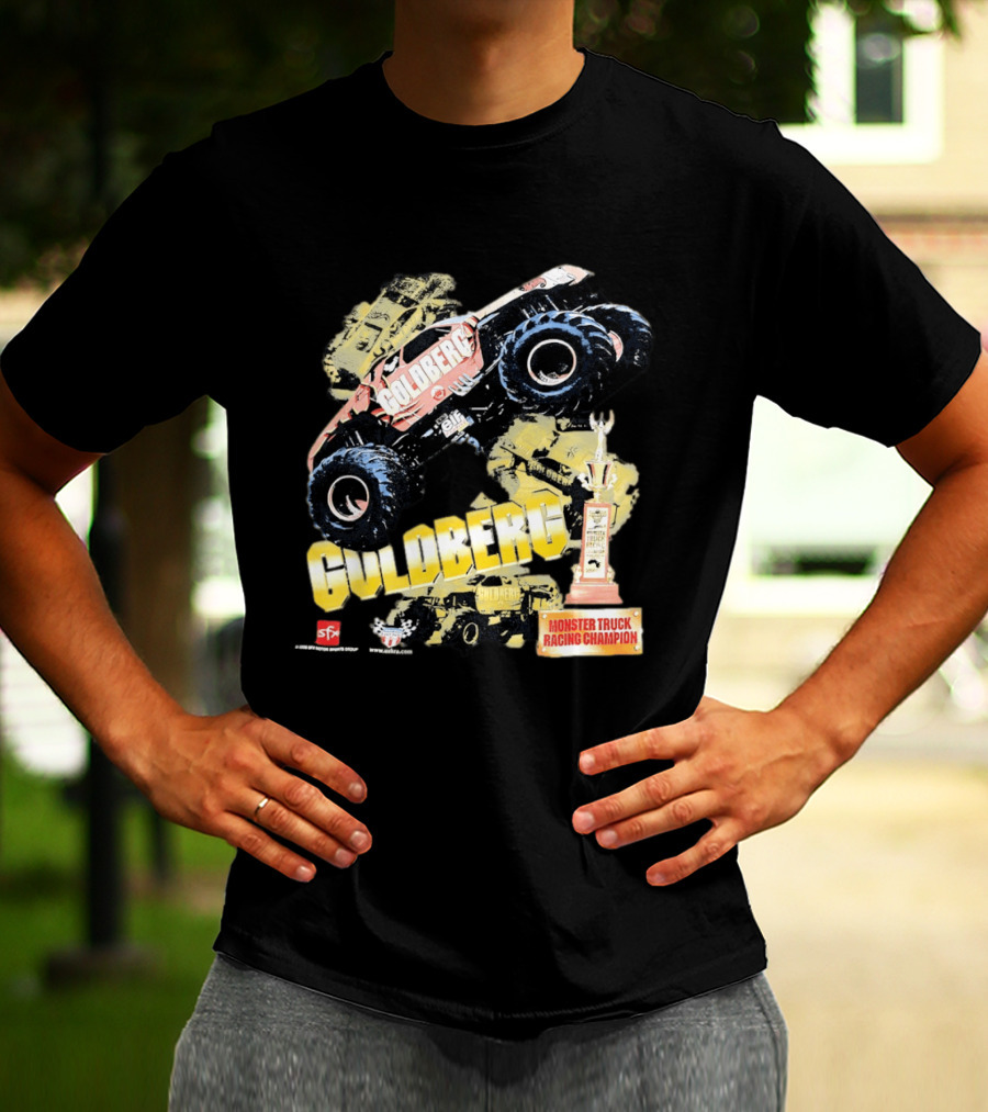 GOLDBERG Monster Truck Racing Champion Trophy SFX Block Party T-Shirt