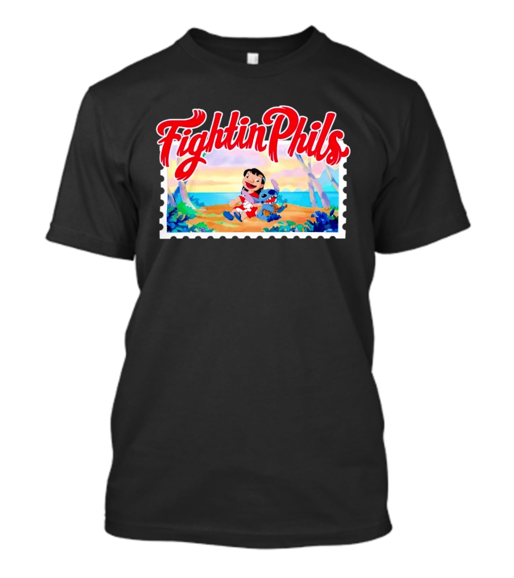 Reading Fightin Phils Lilo And Stitch Collaboration Sports T-Shirt