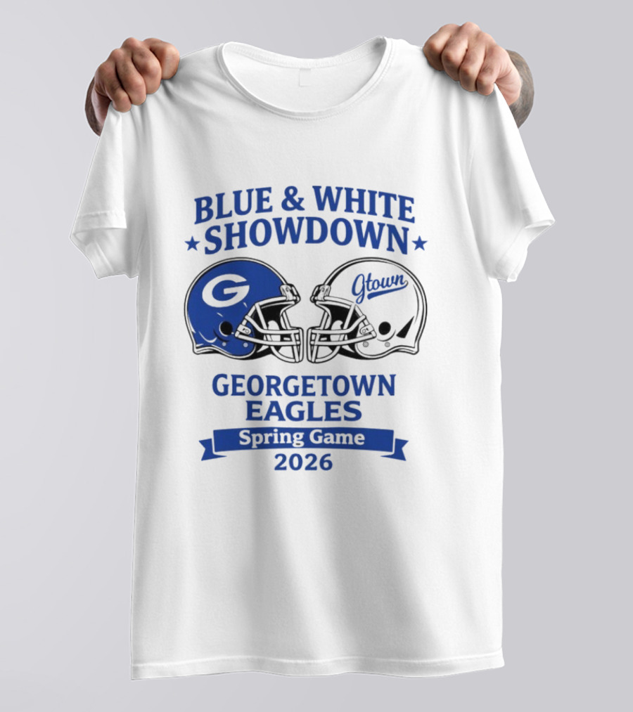 Blue And White Showdown Georgetown Eagles Spring Game 2026 T-Shirt