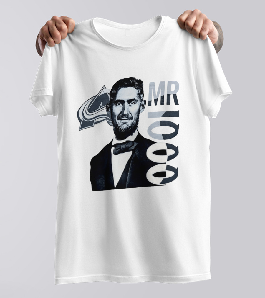 Brock Nelson Mr 1000 NHL Career Games Colorado Avalanche T-Shirt