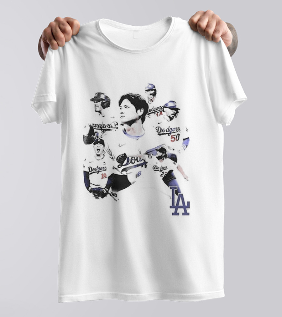 Los Angeles Dodgers Team Eight Rings Champions Players LA T-Shirt