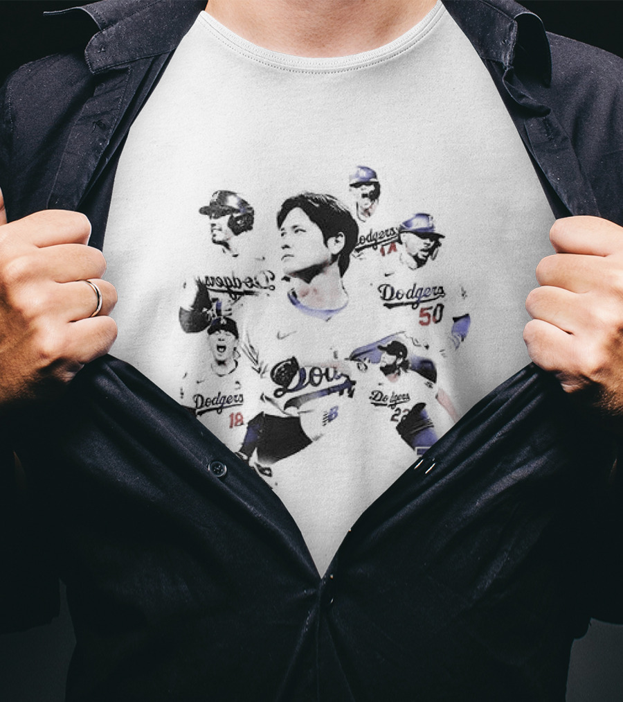 Los Angeles Dodgers Team Eight Rings Champions Players LA T-Shirt