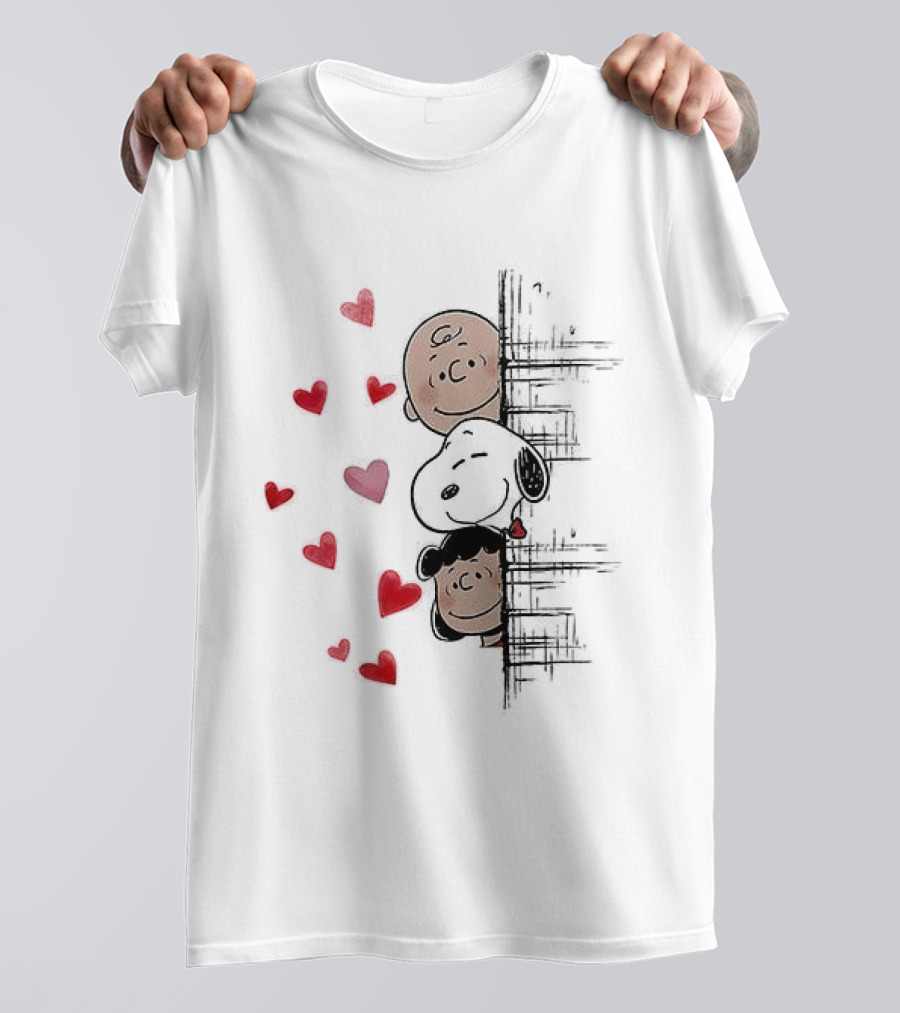 Snoopy Peanuts Friends Hearts Cuter Than Cupid Valentine's Day T-Shirt