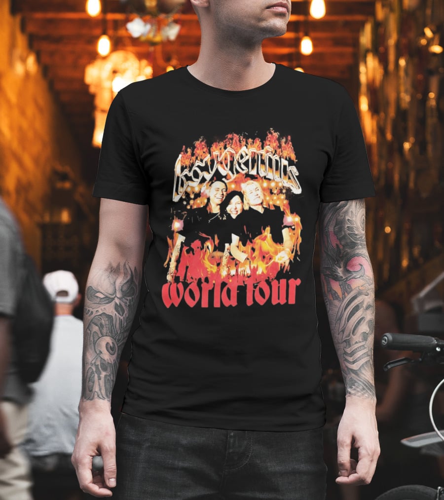 Boygenius World Tour Flaming Portraits T-Shirt