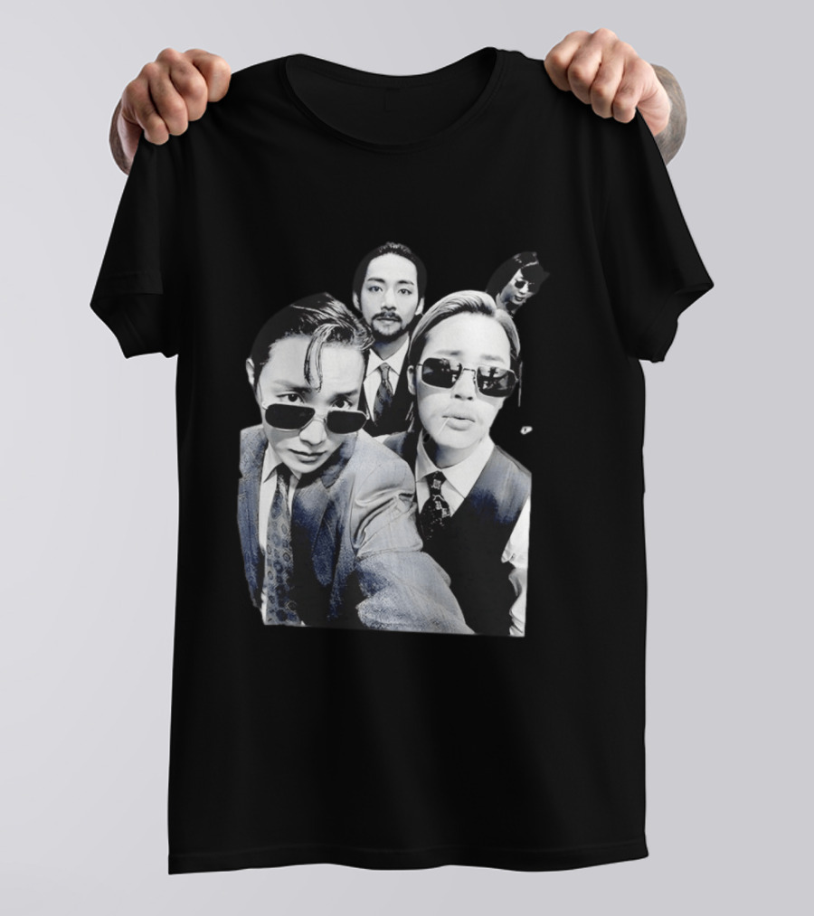 BTS Arirang World Tour Kpop Band Retro Suit Sunglasses T-Shirt