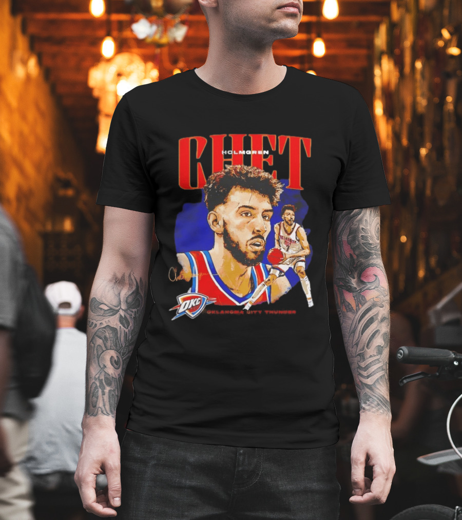 Chet Holmgren Oklahoma City Thunder Player Action OKC T-Shirt