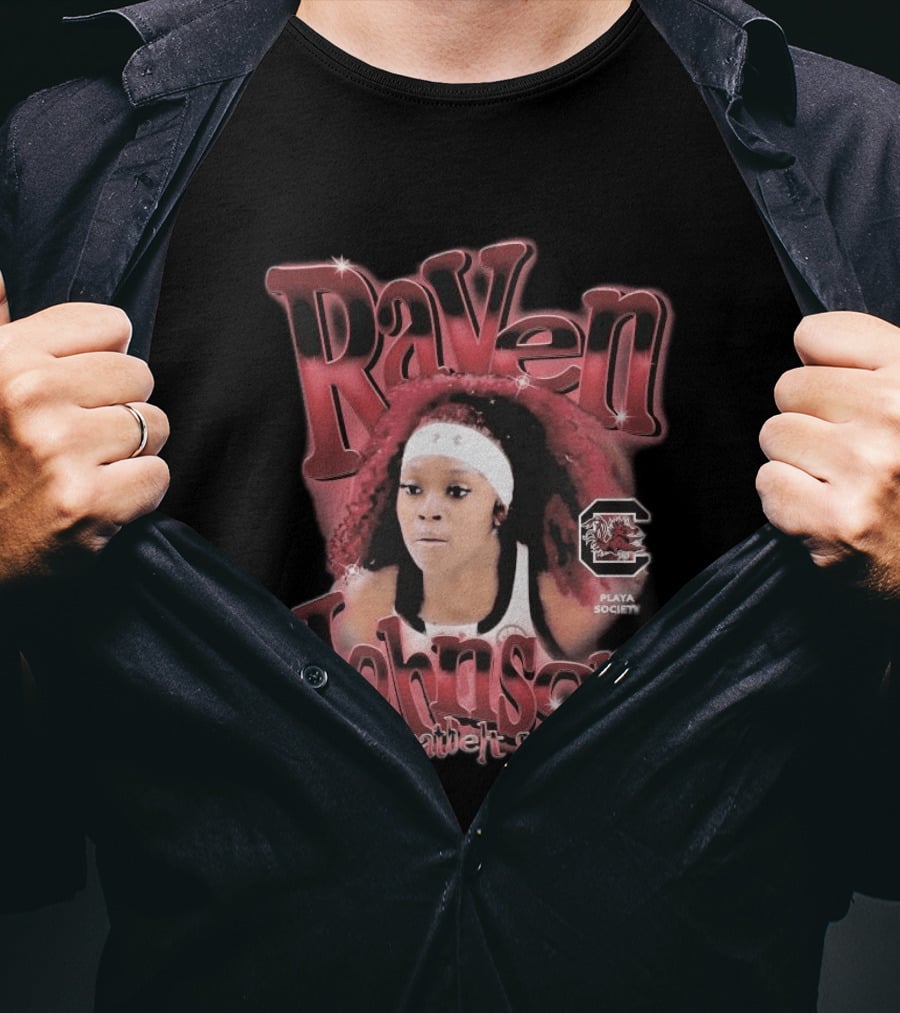 Raven Johnson Seatbelt Gang Playa Society USC Gamecocks T-Shirt