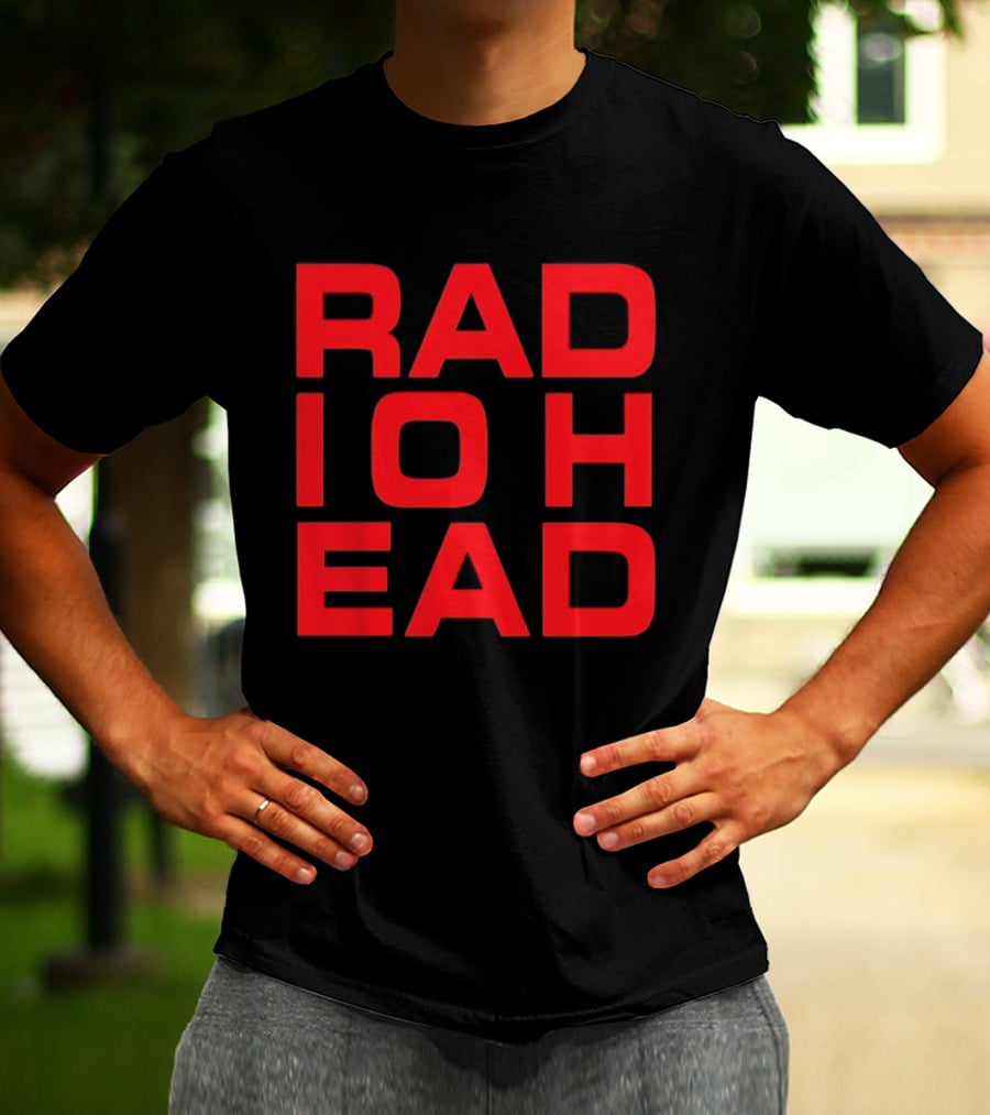 Radiohead BK 25 Bassic Red Text Block T-Shirt
