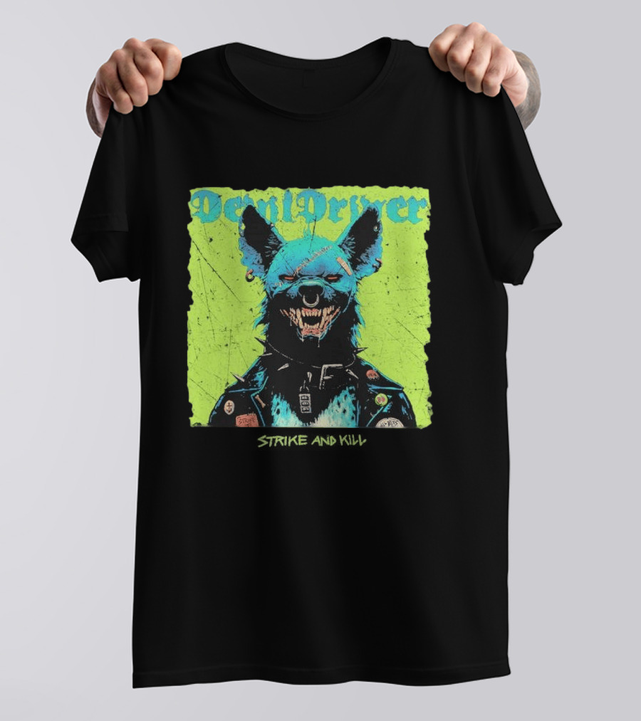 DevilDriver 2026 Strike And Kill Blue Canine With Punk Jacket T-Shirt