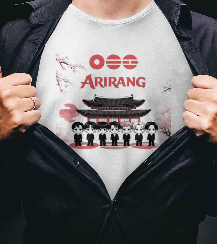 BTS Arirang World Tour 2026 Bangtan Idol Concert Palace Silhouette And Crowd T-Shirt