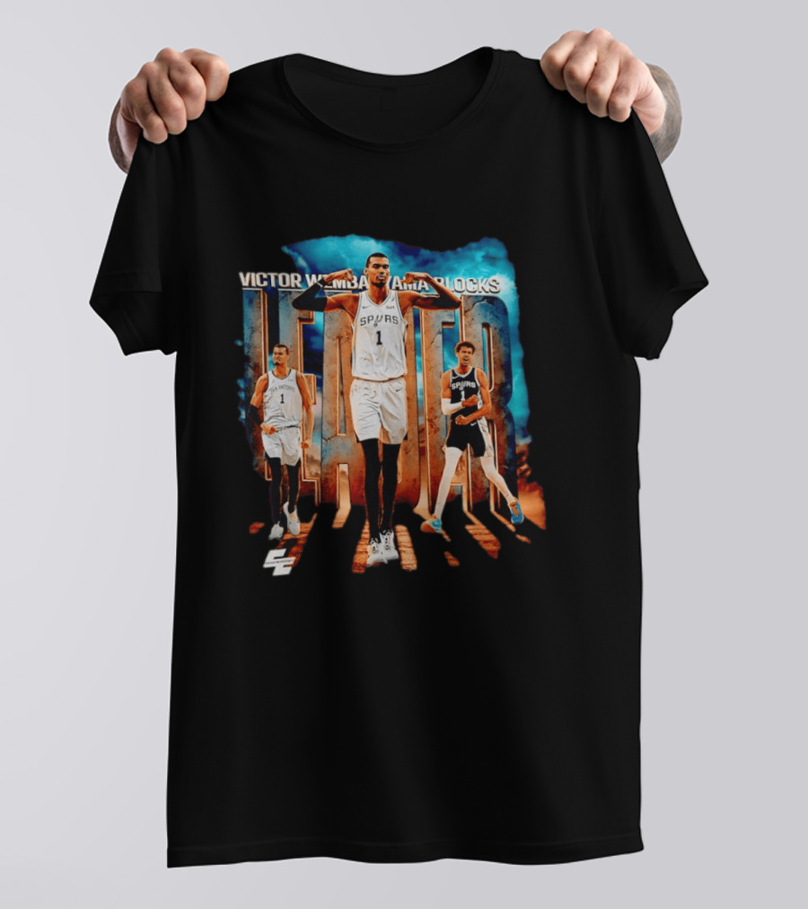 Victor Wembanyama San Antonio Spurs Blocks Leader T-Shirt