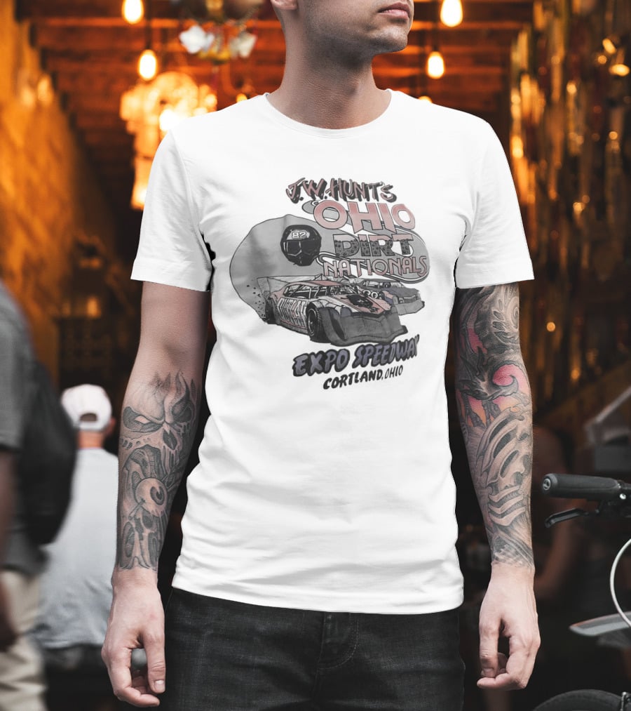 JW Hunt's Ohio Dirt Nationals Expo Speedway Cortland Ohio Racing Event T-Shirt