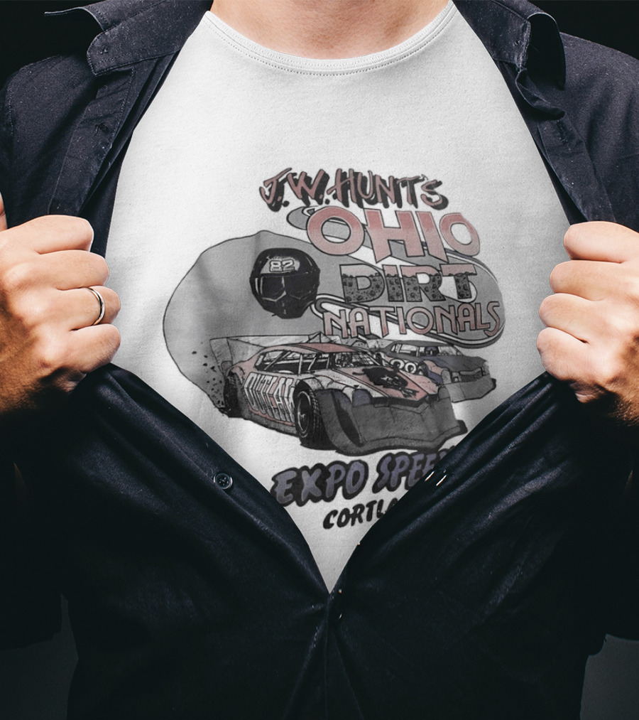 JW Hunt's Ohio Dirt Nationals Expo Speedway Cortland Ohio Racing Event T-Shirt