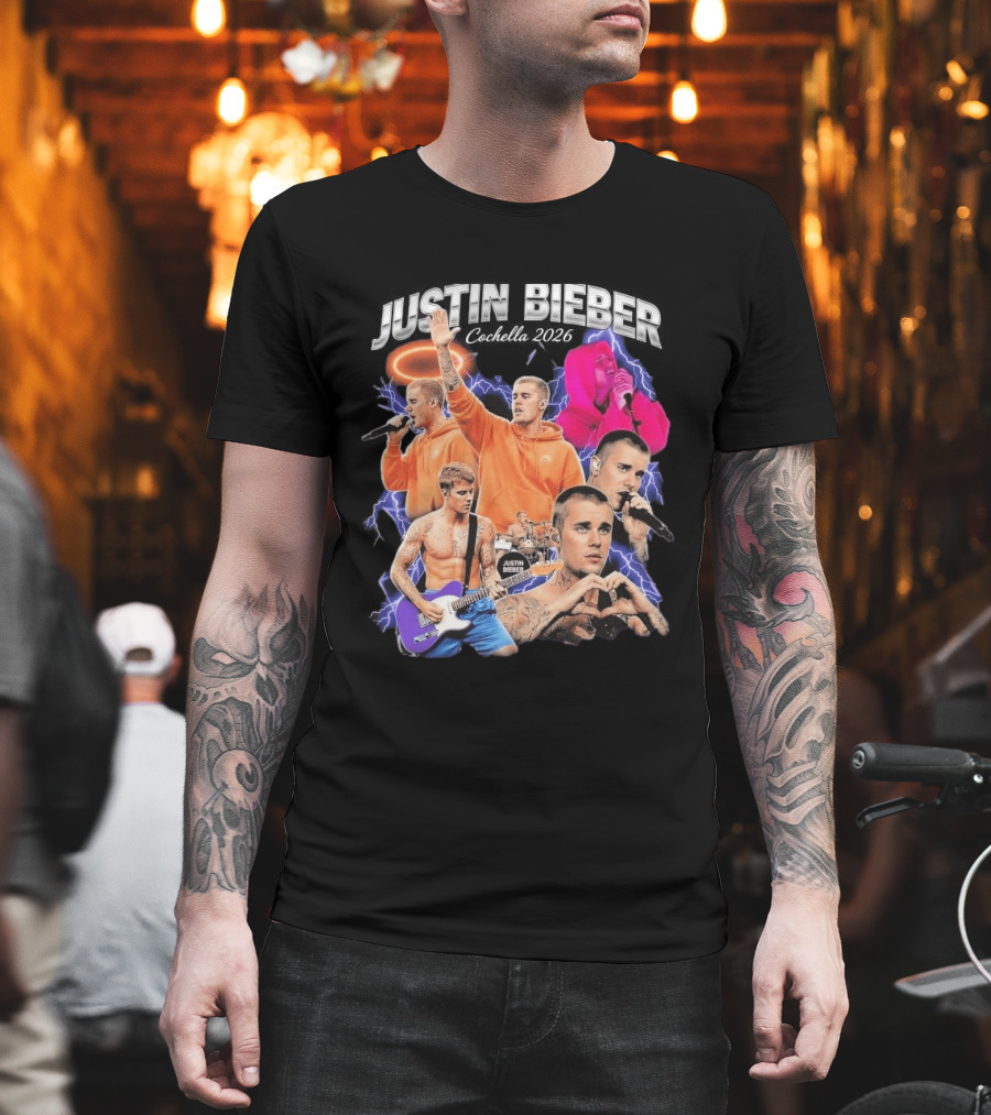 Justin Bieber Coachella 2026 Performance Collage T-Shirt