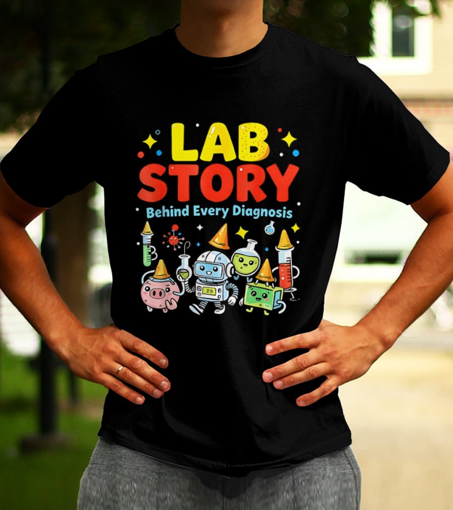 Lab Story Behind Every Diagnosis Week 2026 Medical Laboratory Technician Team T-Shirt