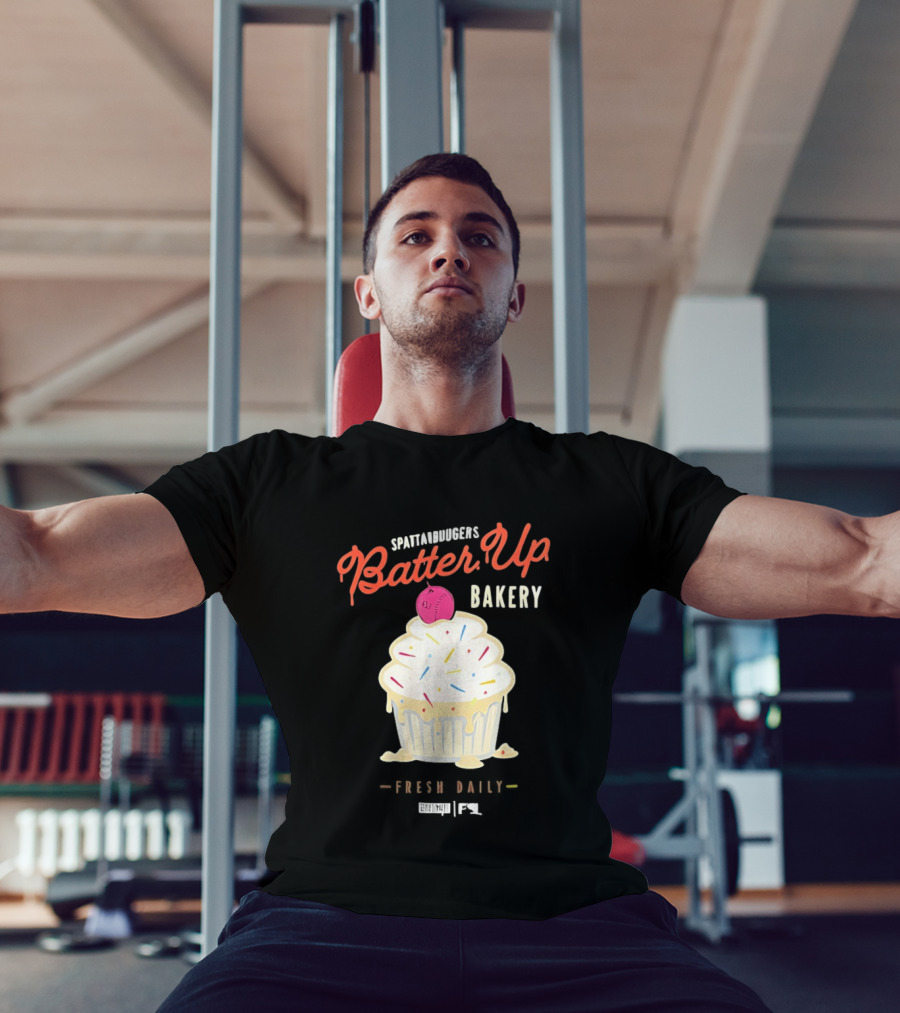 Batter Up Bakery Fresh Daily Cupcake Baseball T-Shirt