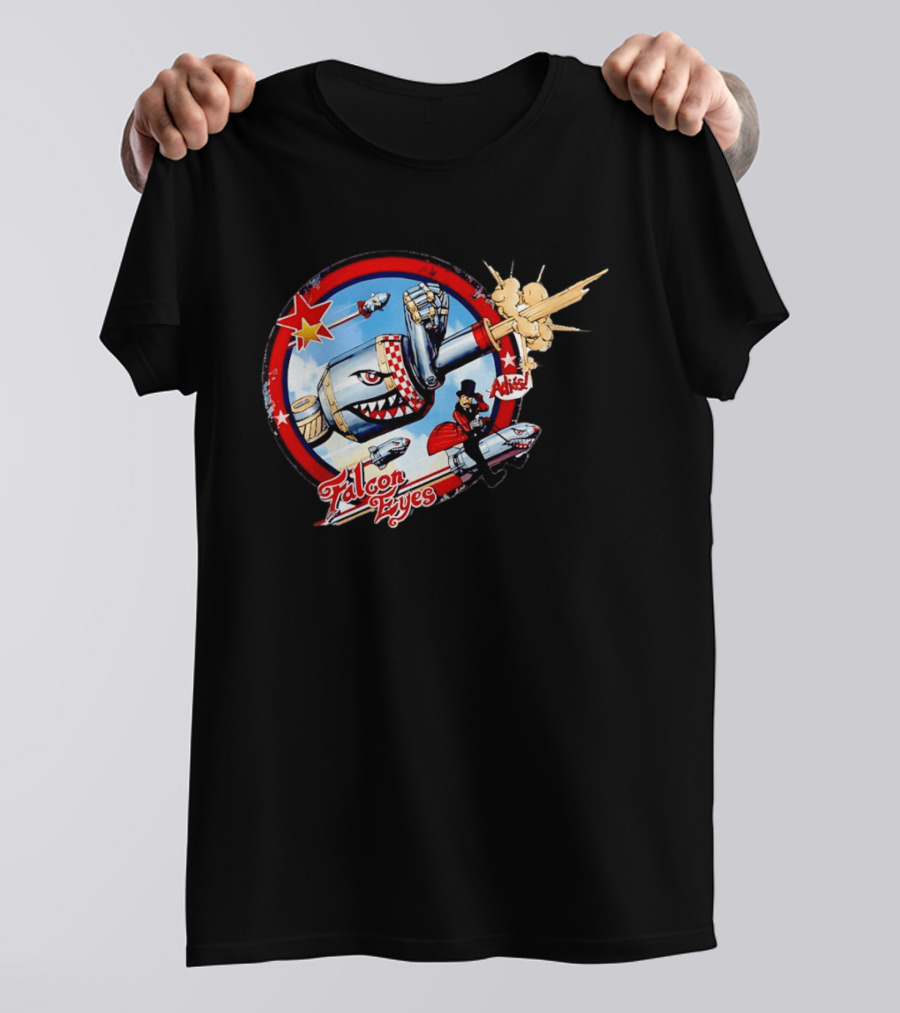 Falcon Eyes WWII Fighter Jet Adios Rocket Punch Action T-Shirt