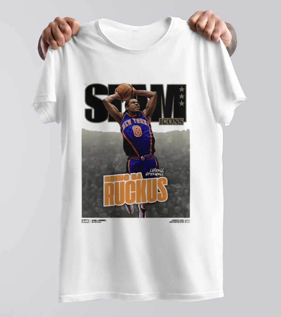 Slam Icons Latrell Sprewell Bring Da Ruckus New York Knicks T-Shirt