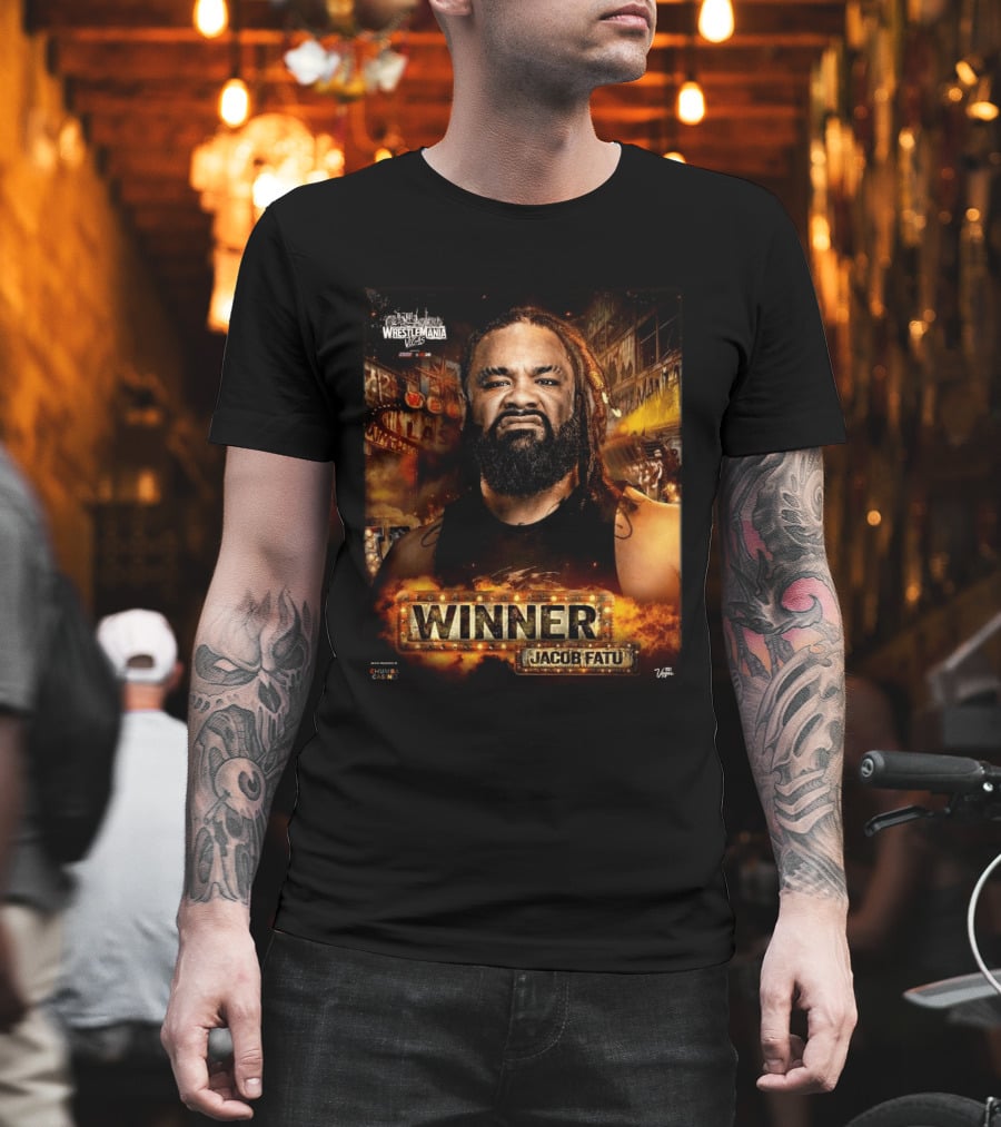 WrestleMania 42 Winner Jacob Fatu WWE 2026 Las Vegas T-Shirt