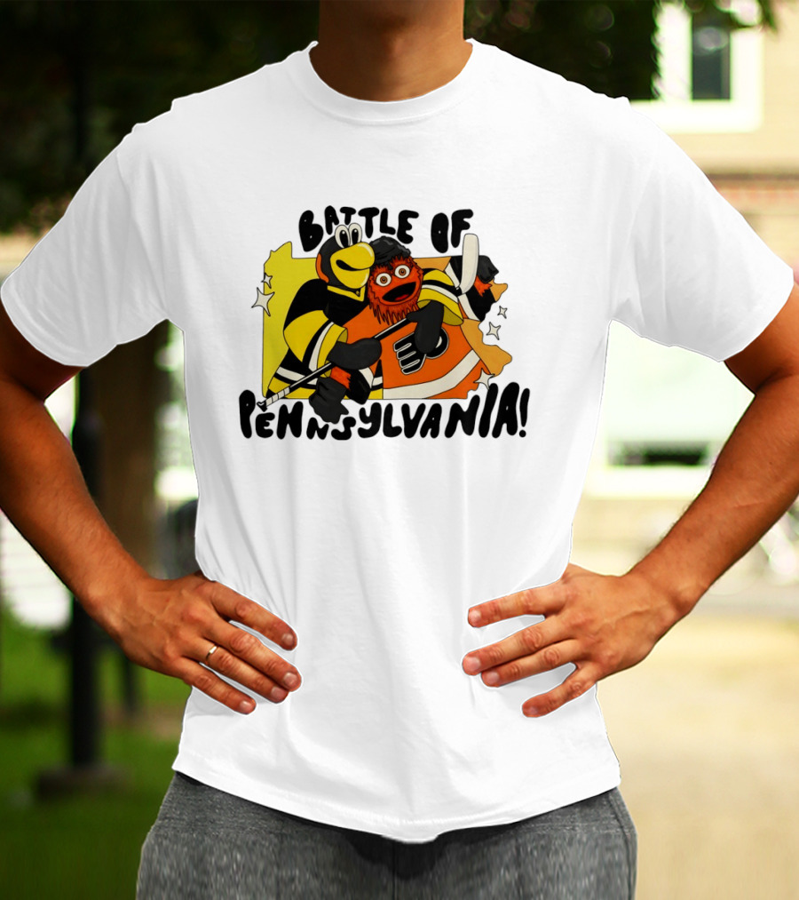 Pittsburgh Penguins Philadelphia Flyers Battle Of Pennsylvania Hug T-Shirt