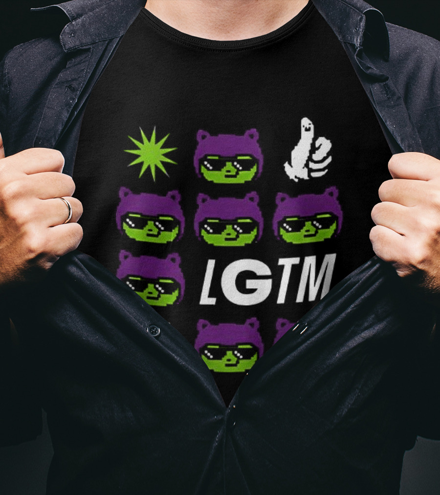 LGTM Grand Prix Green Faces And Thumbs Up T-Shirt