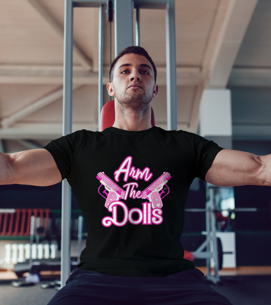 Arm The Dolls Pink Heart Guns T-Shirt