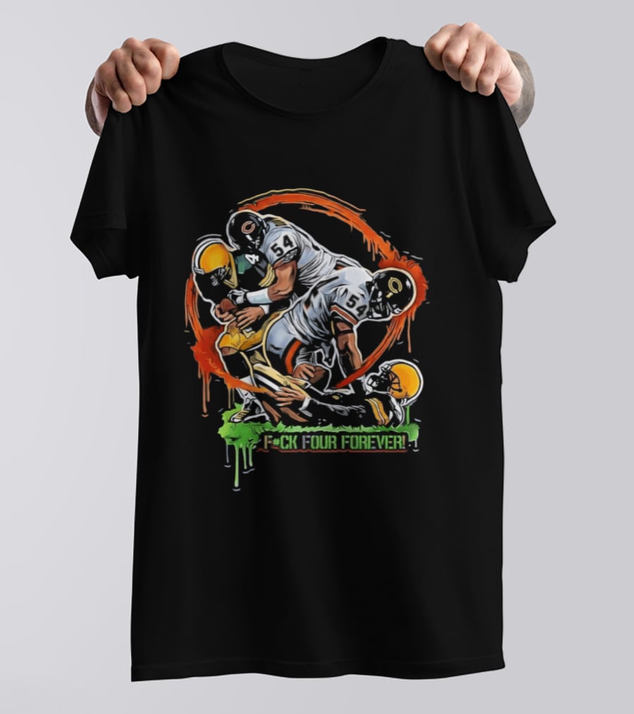 Triple Fuck Four Forever Football Players Grunge T-Shirt