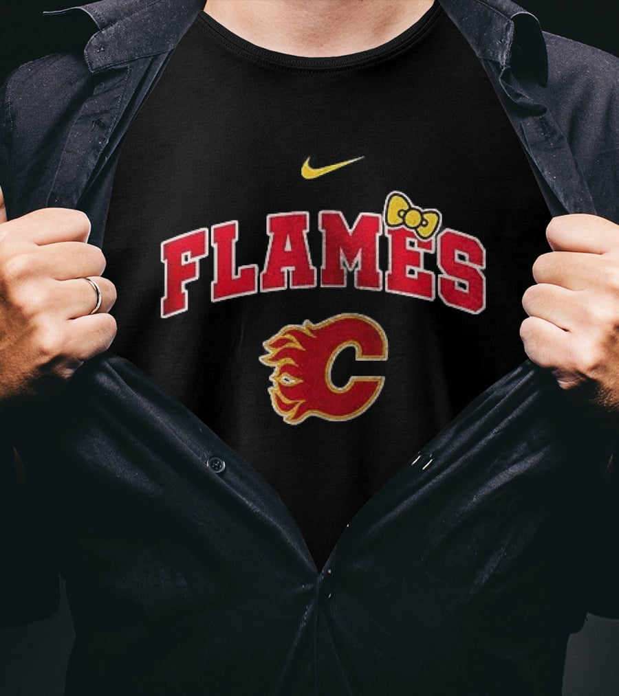 Calgary Flames Hello Kitty Collaboration Fan T-Shirt
