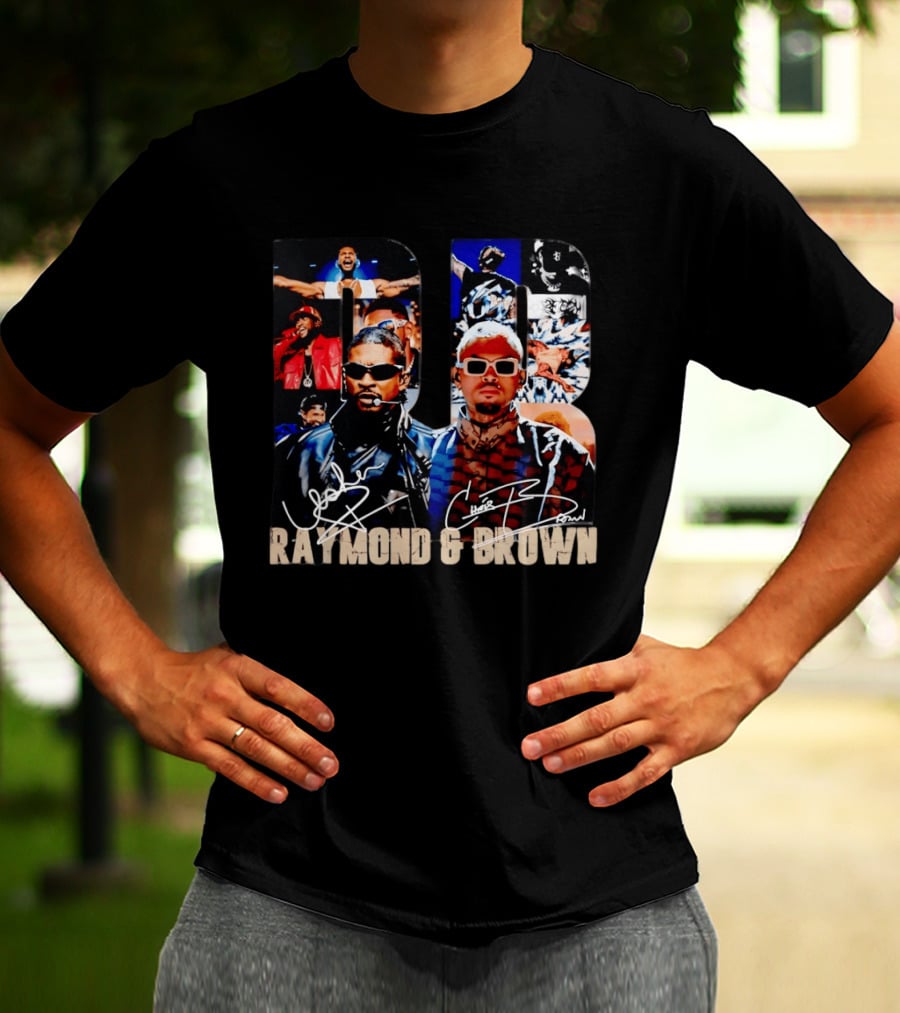 Usher Raymond Chris Brown Raymond And Brown Tour Signatures Sunglasses T-Shirt