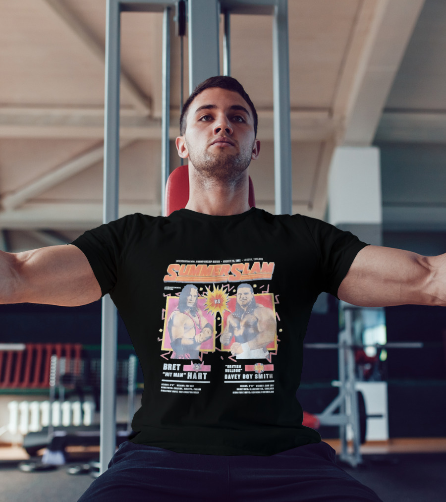 WWE SummerSlam 1992 Bret Hart Vs Davey Boy Smith Ultimate Match T-Shirt