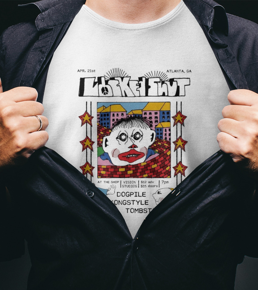 LOCKED SHUT Atlanta Apr 21 2026 DooPee Koncyste Tombstone Tour T-Shirt