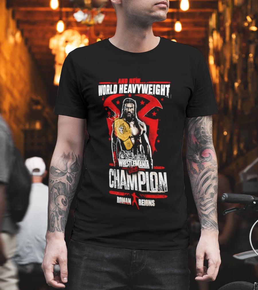 Roman Reigns WrestleMania 42 And New World Heavyweight Champion T-Shirt