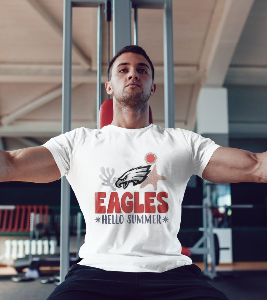 Philadelphia Eagles Hello Summer Tropical Vibes T-Shirt
