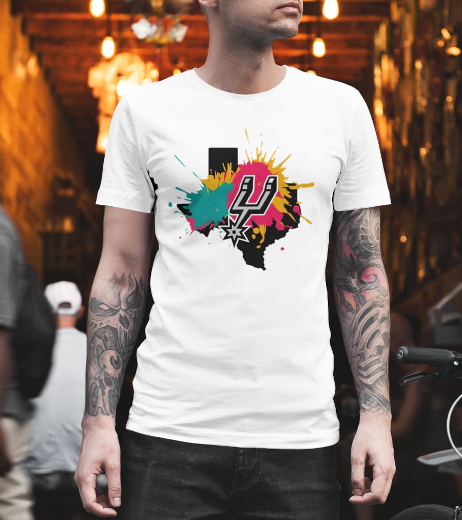 San Antonio Spurs Texas Colors Black NBA Basketball 2026 T-Shirt