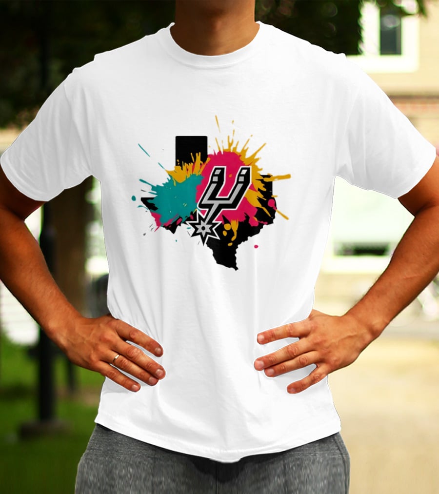 San Antonio Spurs Texas Colors Black NBA Basketball 2026 T-Shirt