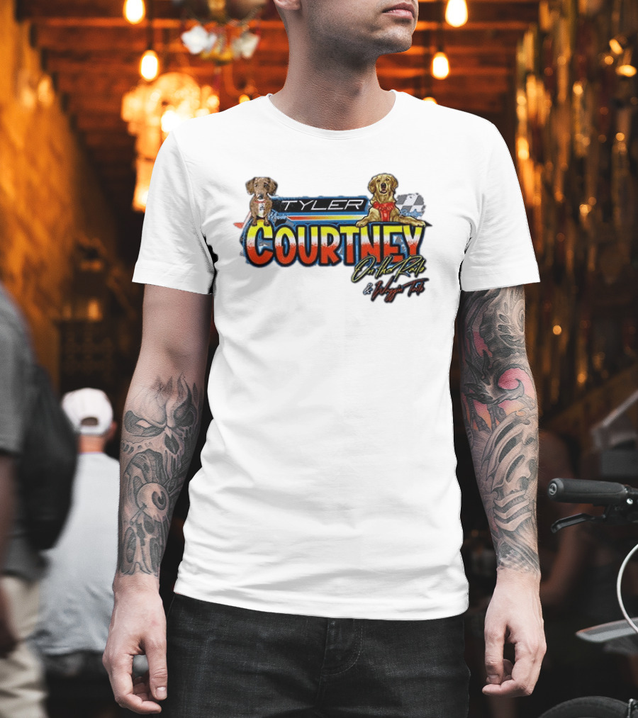 Tyler Courtney On The Rails And Waggin Tails With Dogs Racing T-Shirt