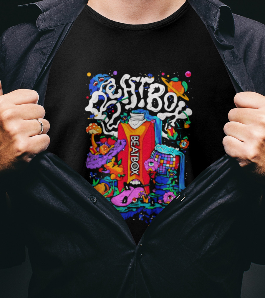 Trippy BeatBox World Psychedelic Disco Vibes T-Shirt