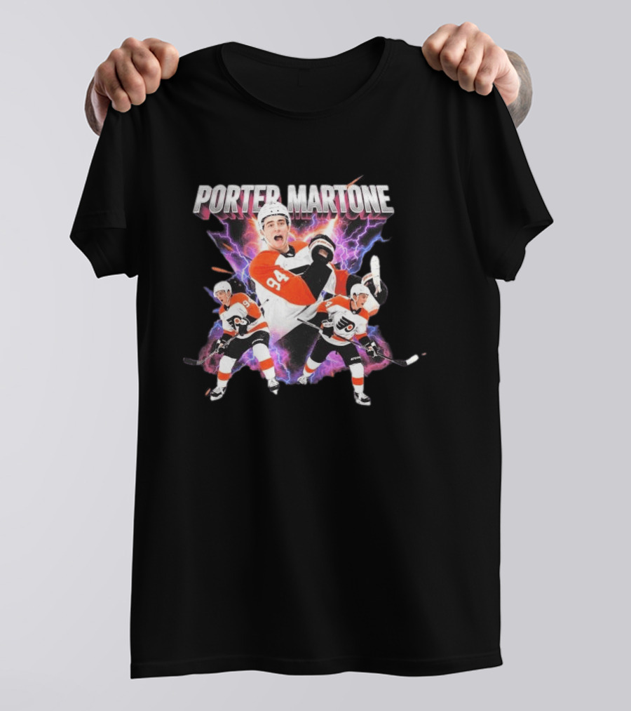 Porter Martone Flyers 94 Retro Bootleg Hockey Players T-Shirt